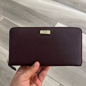 Maroon Kate spade wallet